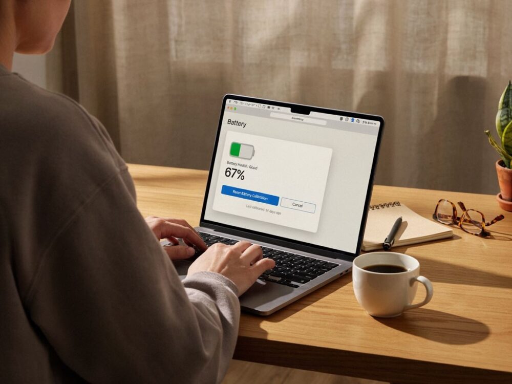 włączony laptop bez baterii